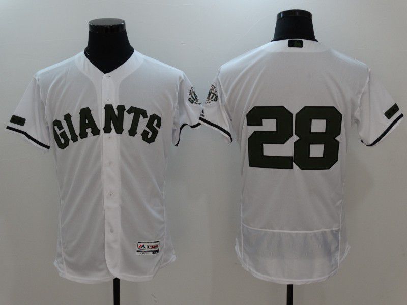 2017 Men MLB San Francisco Giants #28 Buster Posey White Elite Commemorative Edition Jerseys->chicago white sox->MLB Jersey